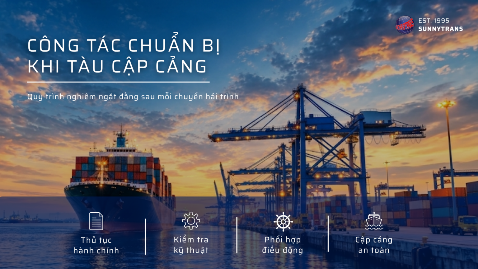 Công tác chuẩn bị khi tàu cập cảng